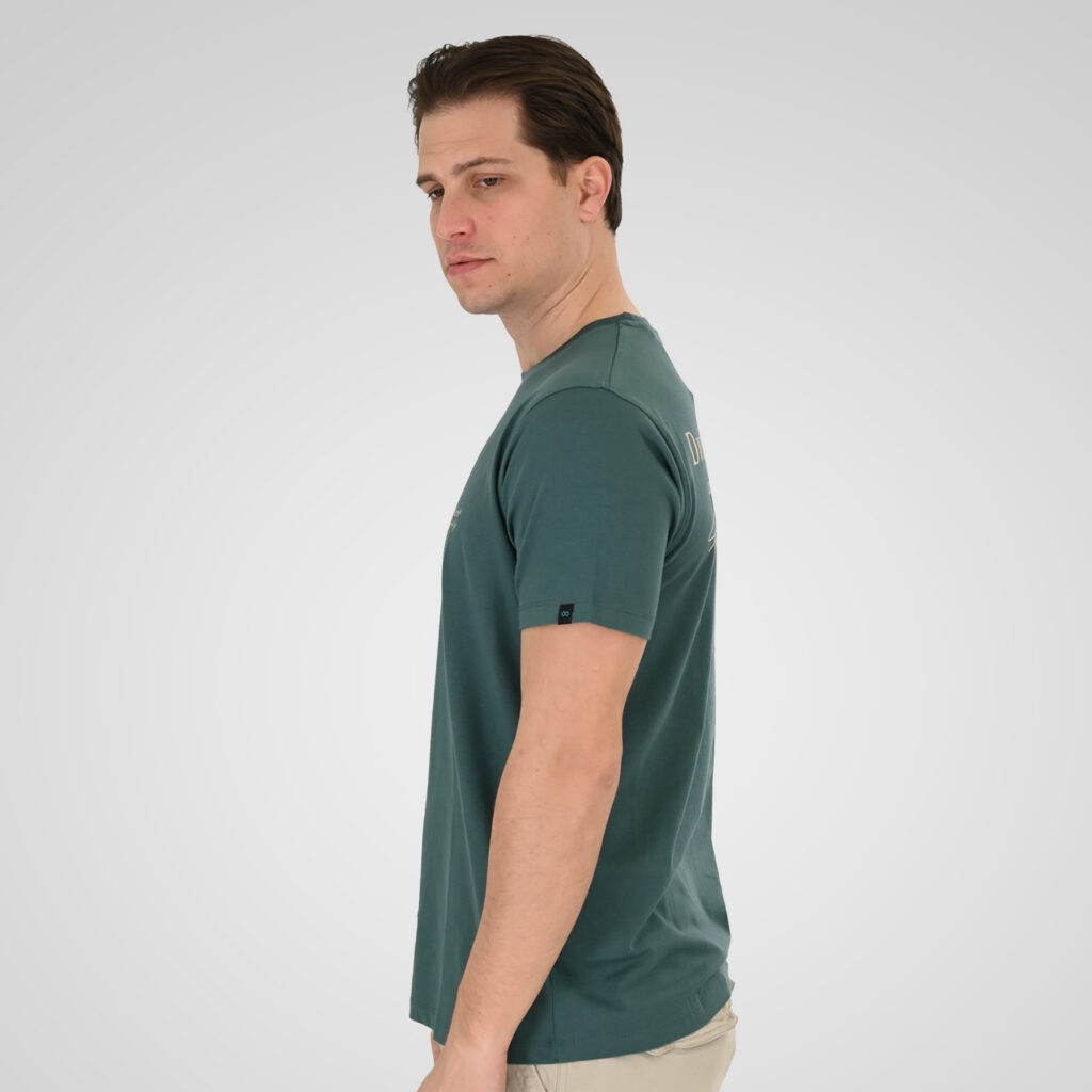 261TS-9137 T-SHIRT FRONT BACK WITH DOUBLE PRESSED PRINT PESTO