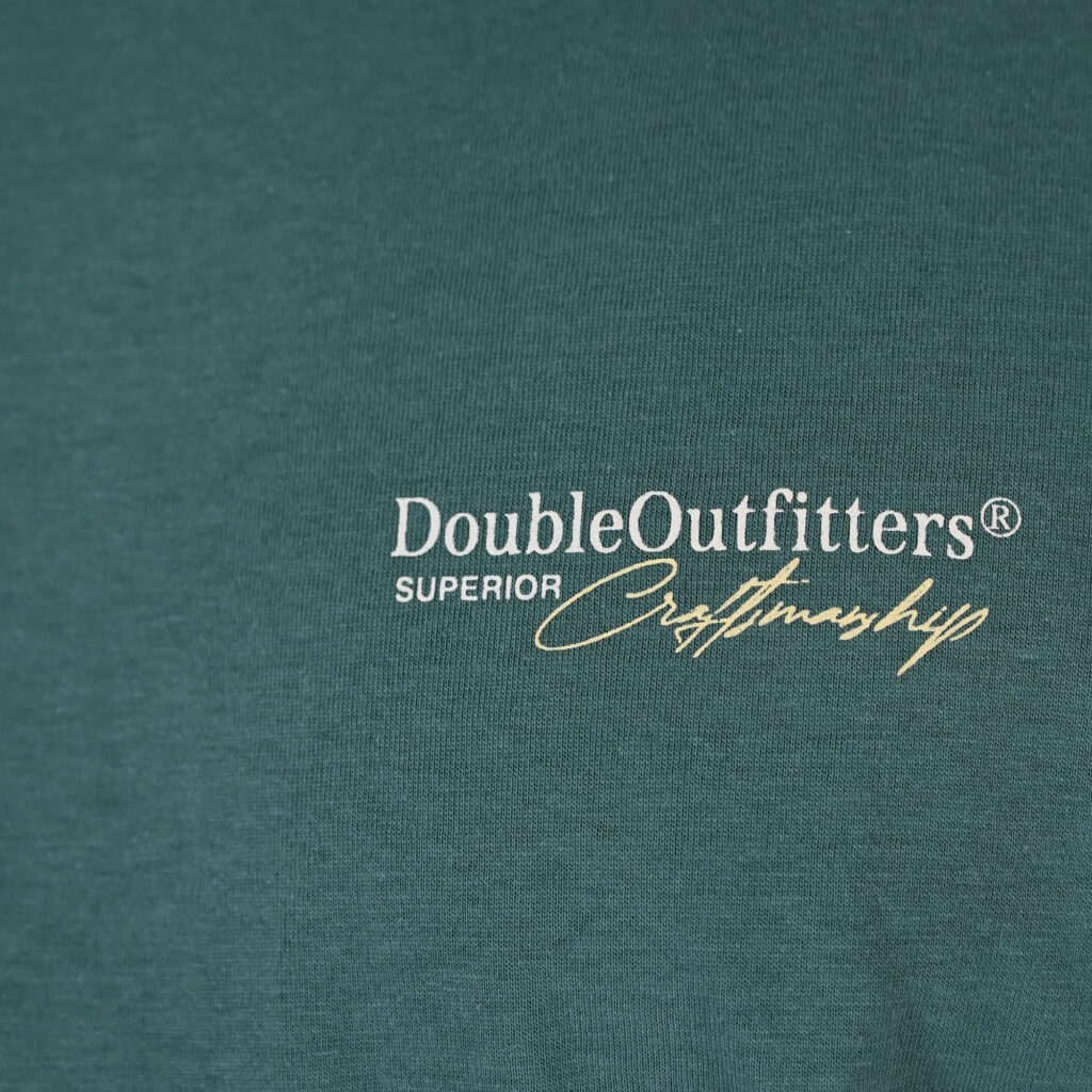 261TS-9137 T-SHIRT FRONT BACK WITH DOUBLE PRESSED PRINT PESTO
