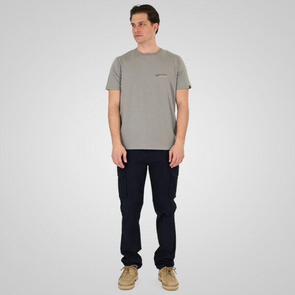 261TS-9137 T-SHIRT FRONT BACK WITH DOUBLE PRESSED PRINT SMOKE