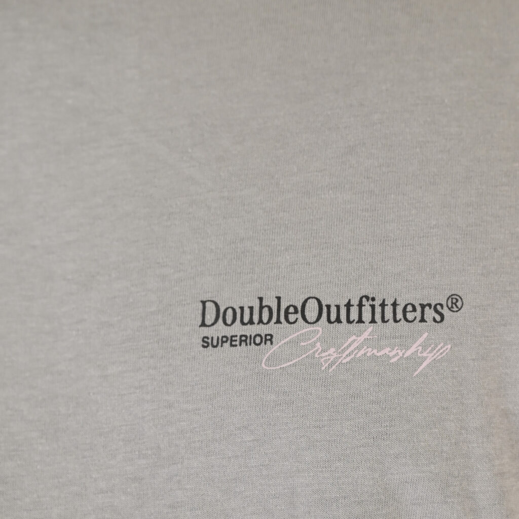261TS-9137 T-SHIRT FRONT BACK WITH DOUBLE PRESSED PRINT SMOKE