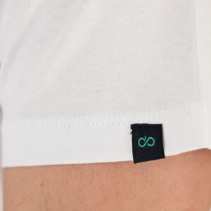 261TS-9137 T-SHIRT FRONT BACK WITH DOUBLE PRESSED PRINT WHITE - Image 6