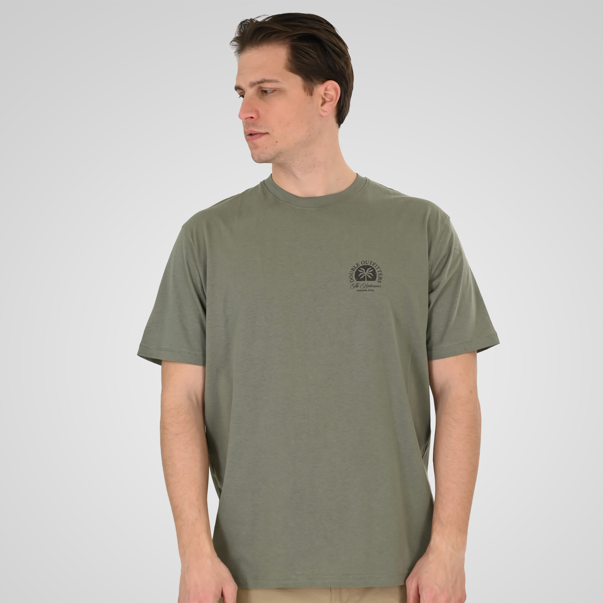 261TS-9138 T-SHIRT FRONT BACK WITH DIGITAL PRINT (RELAXED FIT) AGAVE GREEN - Image 1