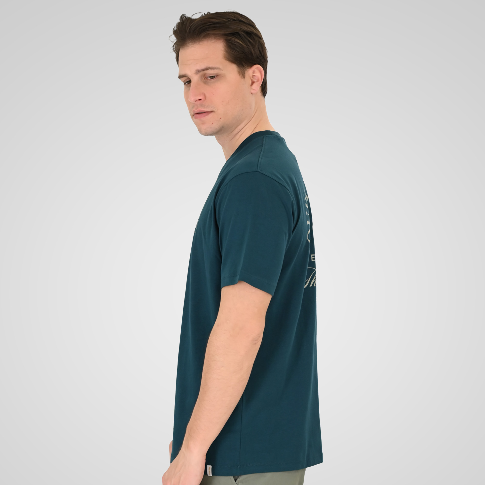 261TS-9138 T-SHIRT FRONT BACK WITH DIGITAL PRINT (RELAXED FIT) DEEP TEAL - Image 3
