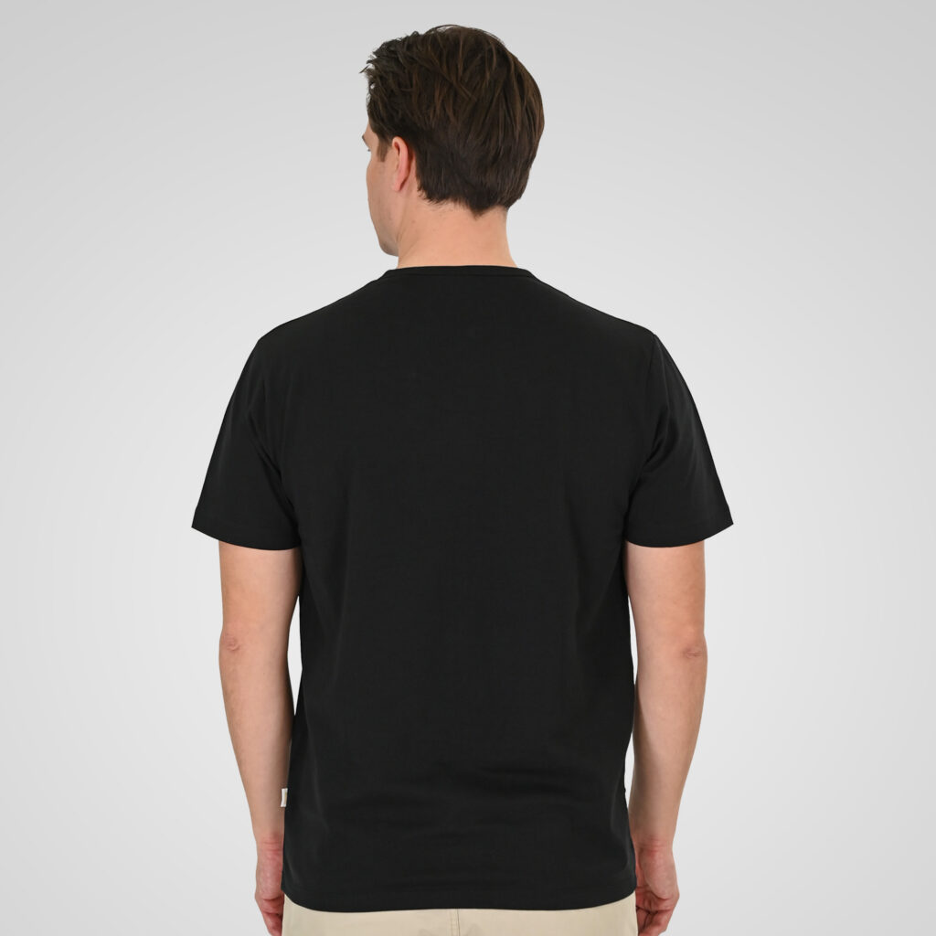 261TS-9139 T-SHIRT HENLEY V-NECK WITH BUTTONS BLACK