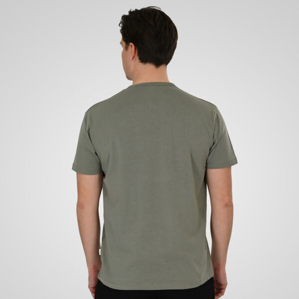261TS-9139 T-SHIRT HENLEY V-NECK WITH BUTTONS AGAVE GREEN