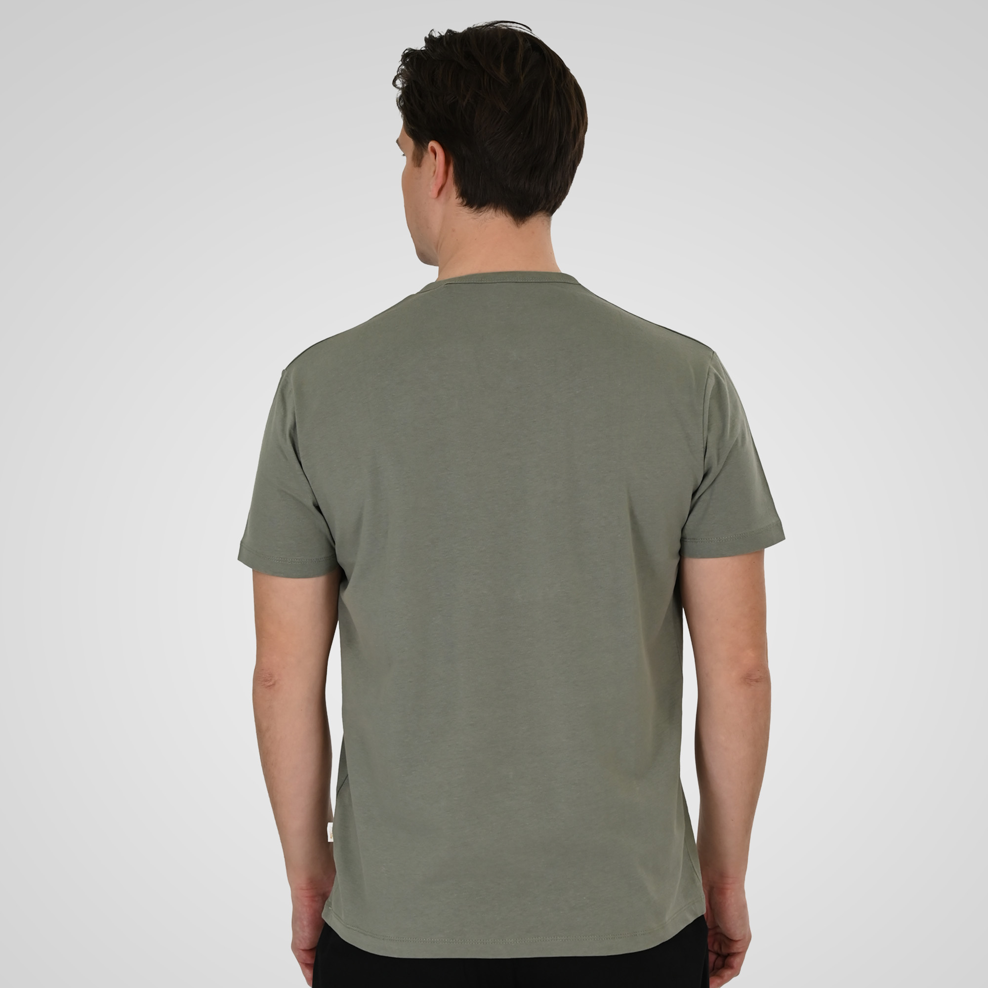 261TS-9139 T-SHIRT HENLEY V-NECK WITH BUTTONS AGAVE GREEN - Image 4