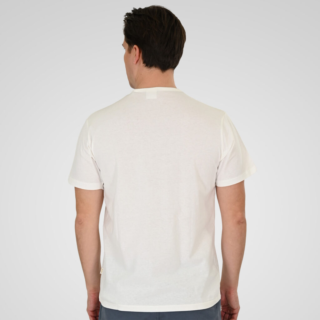 261TS-9139 T-SHIRT HENLEY V-NECK WITH BUTTONS OFF WHITE