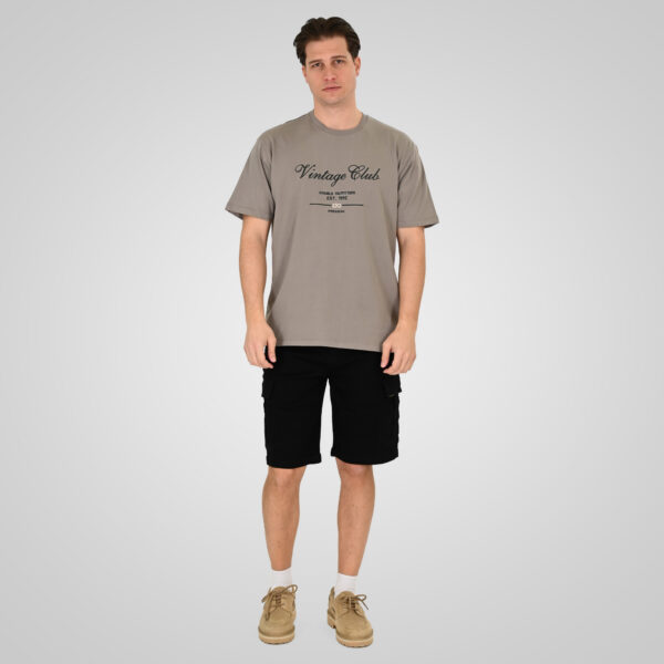 261TS-9140 T-SHIRT WITH EMBROIDERY (HEAVY JERSEY) (RELAXED FIT) LT GREY