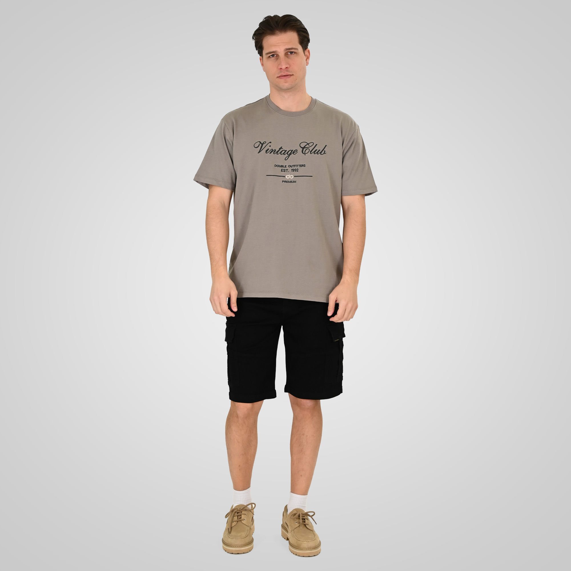 261TS-9140 T-SHIRT WITH EMBROIDERY (HEAVY JERSEY) (RELAXED FIT) LT GREY - Image 2