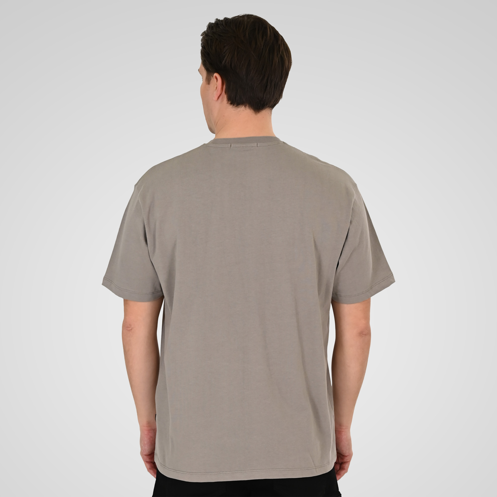 261TS-9140 T-SHIRT WITH EMBROIDERY (HEAVY JERSEY) (RELAXED FIT) LT GREY - Image 4