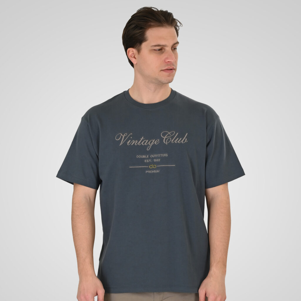261TS-9140 T-SHIRT WITH EMBROIDERY (HEAVY JERSEY) (RELAXED FIT) STORM BLUE