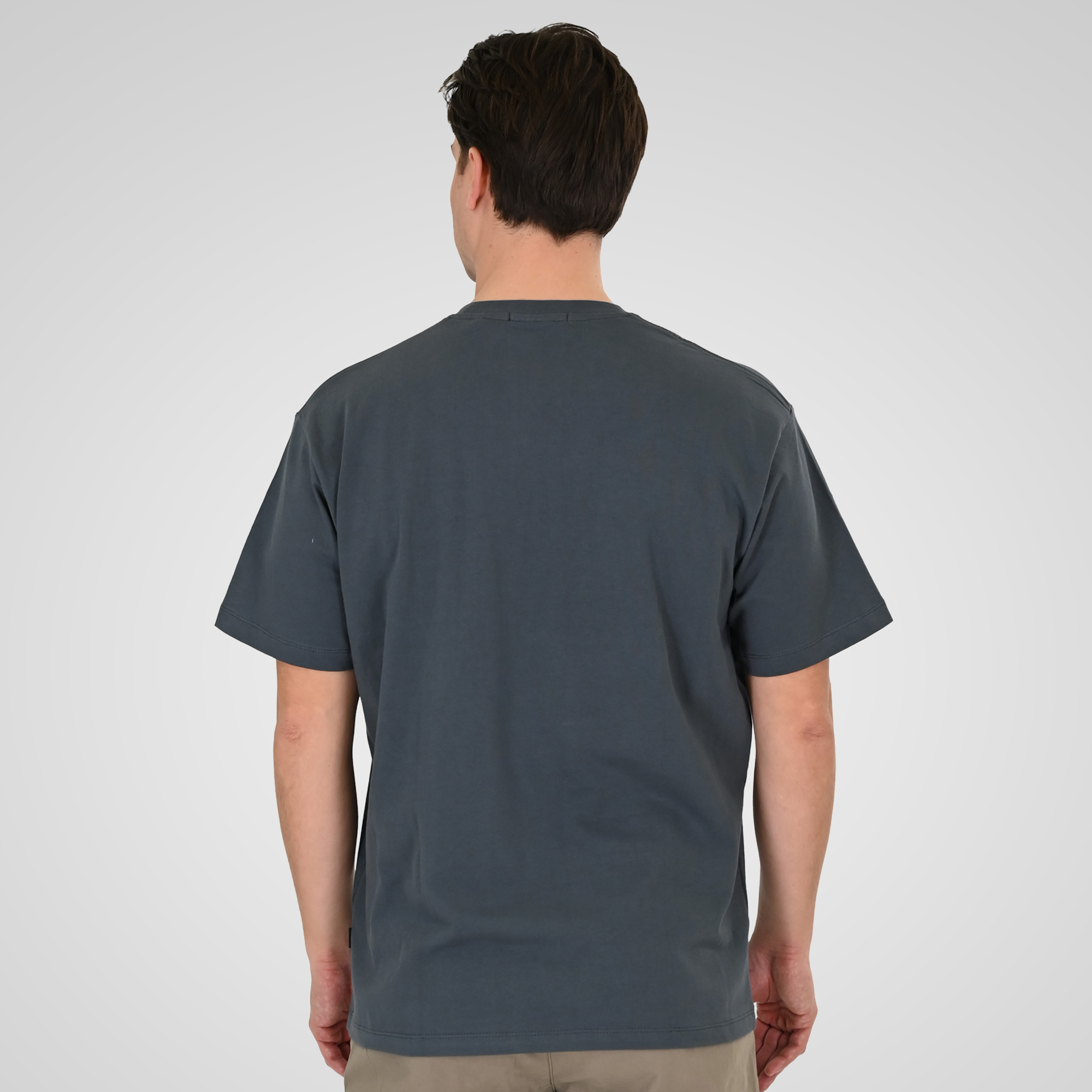 261TS-9140 T-SHIRT WITH EMBROIDERY (HEAVY JERSEY) (RELAXED FIT) STORM BLUE - Image 4