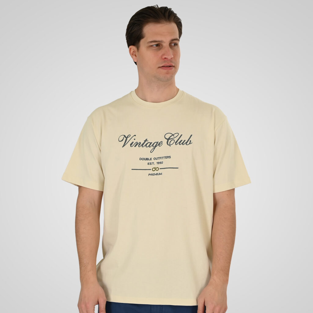 261TS-9140 T-SHIRT WITH EMBROIDERY (HEAVY JERSEY) (RELAXED FIT) CREAM