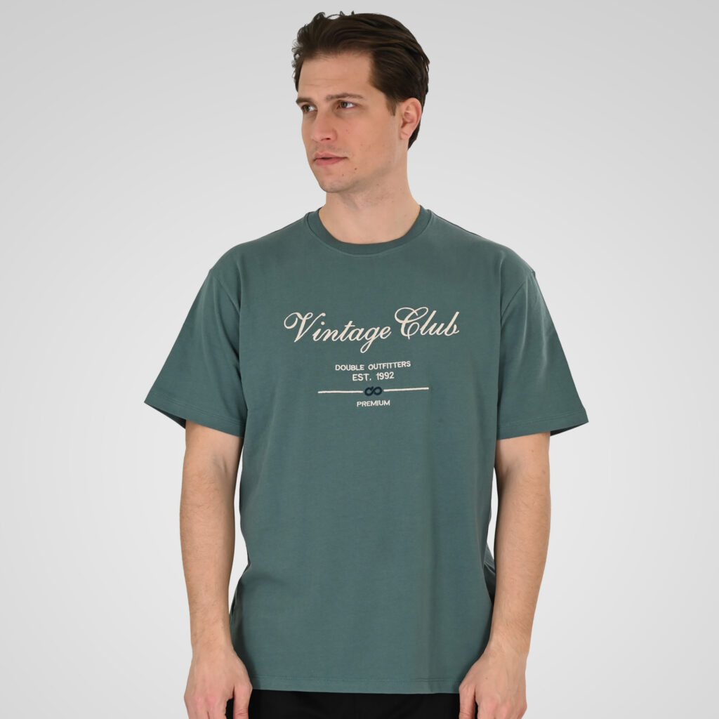 261TS-9140 T-SHIRT WITH EMBROIDERY (HEAVY JERSEY) (RELAXED FIT) JADE