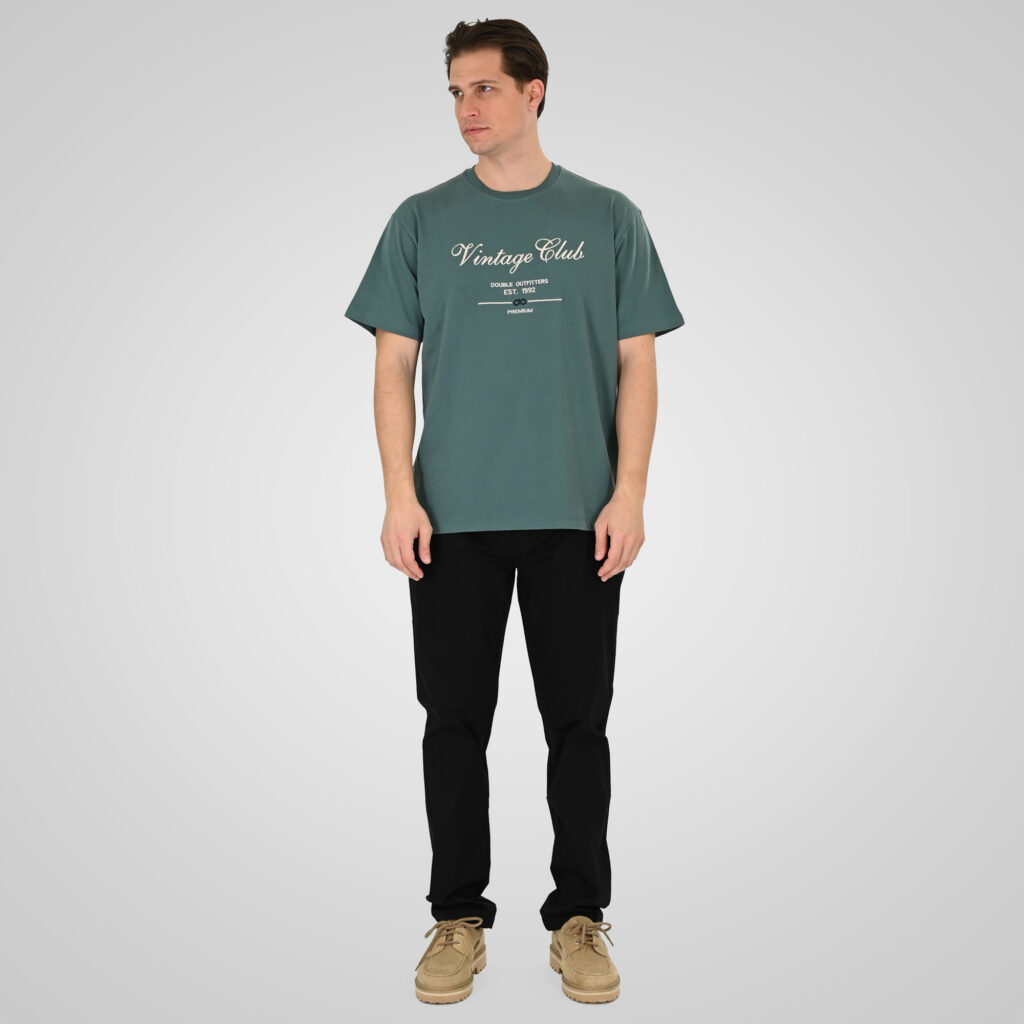 261TS-9140 T-SHIRT WITH EMBROIDERY (HEAVY JERSEY) (RELAXED FIT) JADE