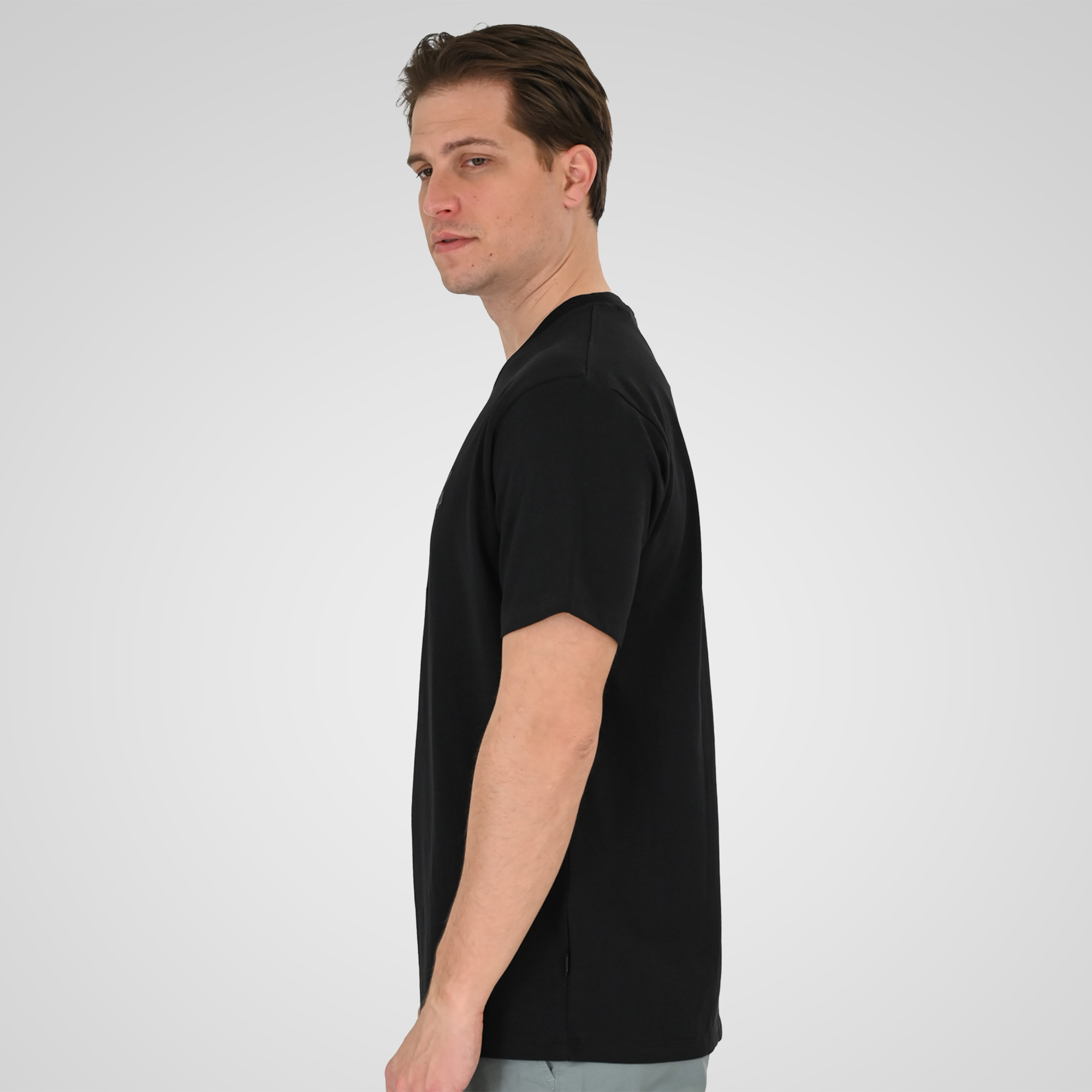 261TS-9140 T-SHIRT WITH EMBROIDERY (HEAVY JERSEY) (RELAXED FIT) BLACK - Image 3