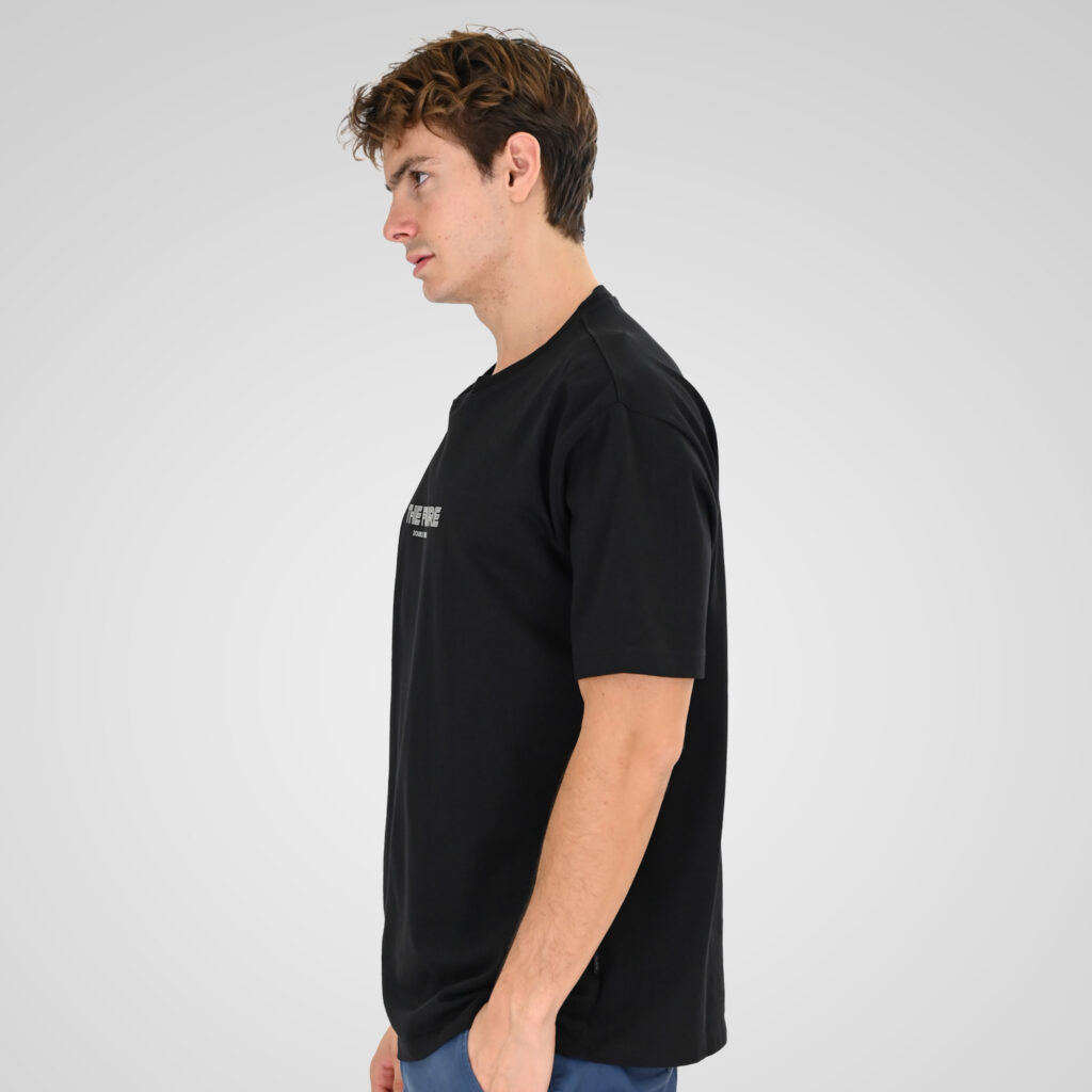 261TS-9141 T-SHIRT WITH EMBOSSED HIGH DENSITY PRINT (HEAVY JERSEY) (RELAXED FIT) BLACK