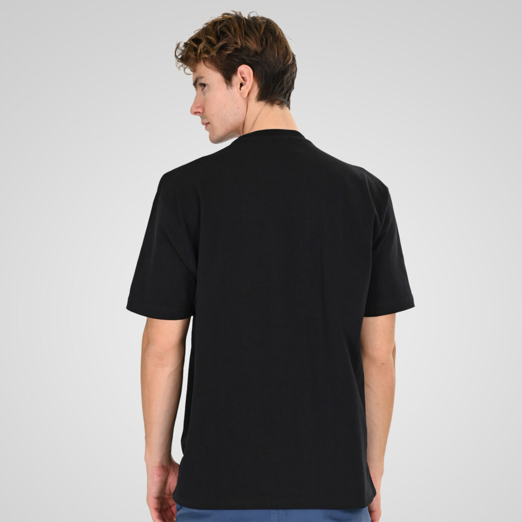 261TS-9141 T-SHIRT WITH EMBOSSED HIGH DENSITY PRINT (HEAVY JERSEY) (RELAXED FIT) BLACK