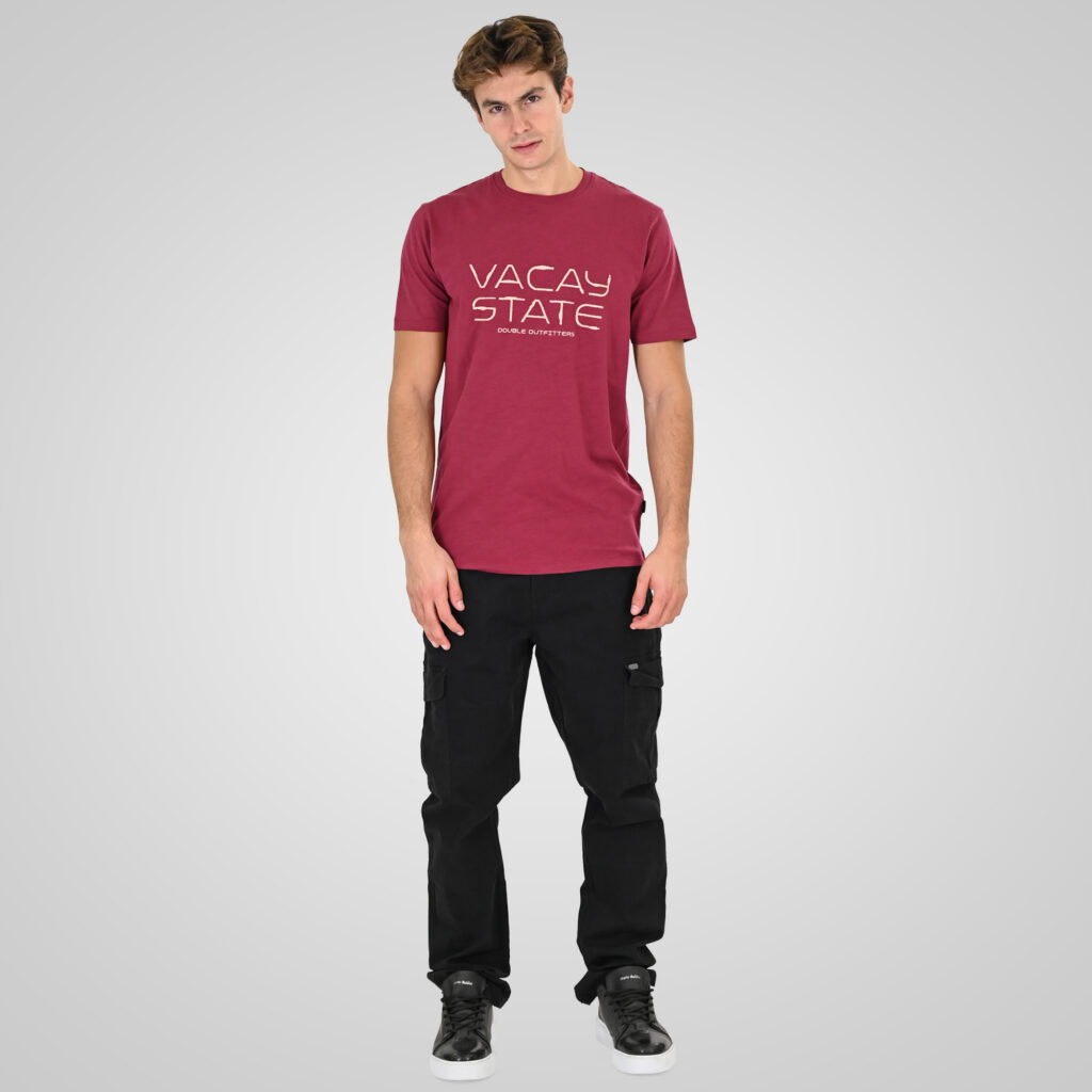 261TS-9142 FLAMA T-SHIRT WITH SINGLE PRESSED PRINT CRANBERRY
