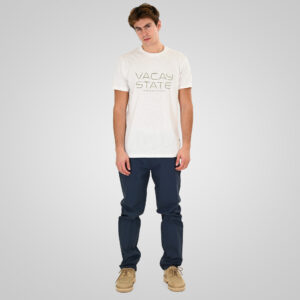 261TS-9142 FLAMA T-SHIRT WITH SINGLE PRESSED PRINT WHITE - Image 2