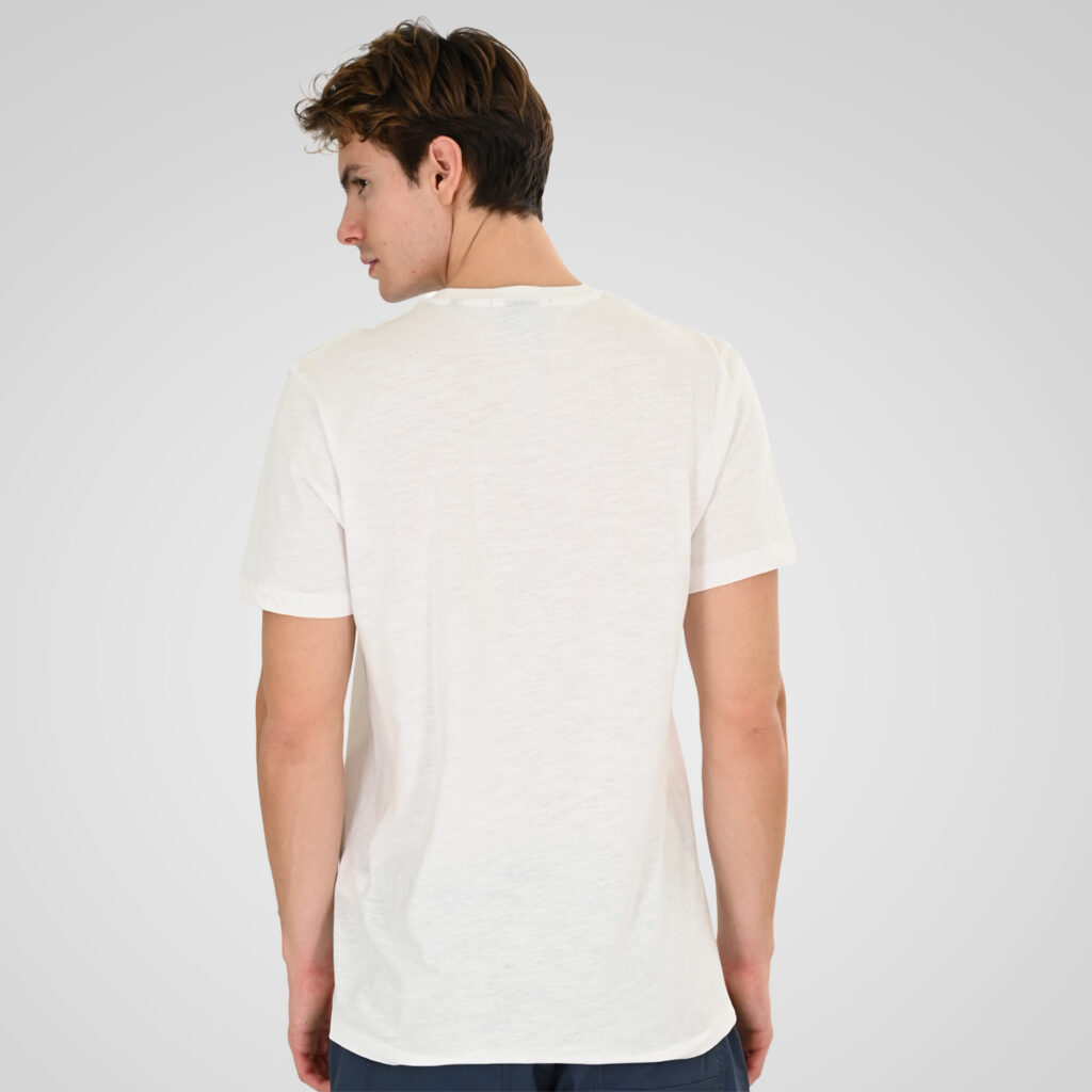 261TS-9142 FLAMA T-SHIRT WITH SINGLE PRESSED PRINT WHITE