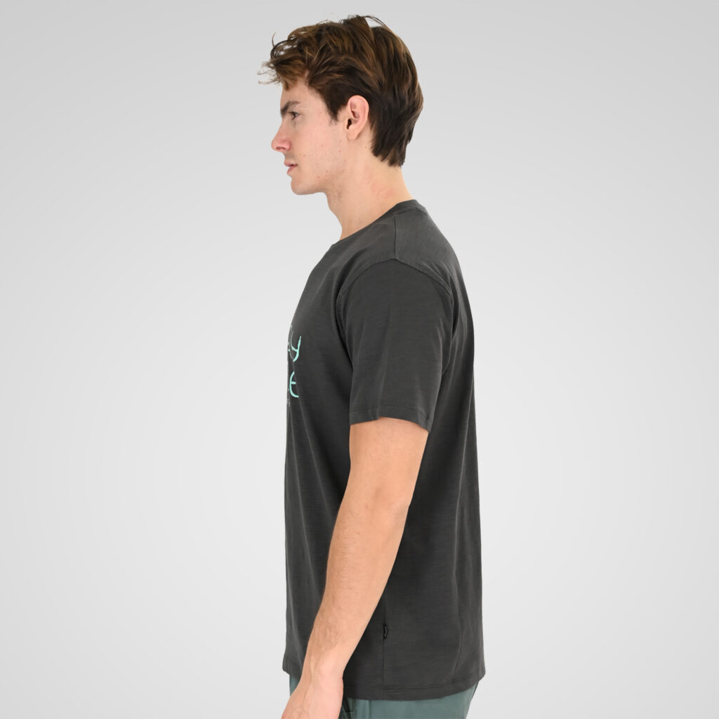 261TS-9142 FLAMA T-SHIRT WITH SINGLE PRESSED PRINT ANTHRACITE