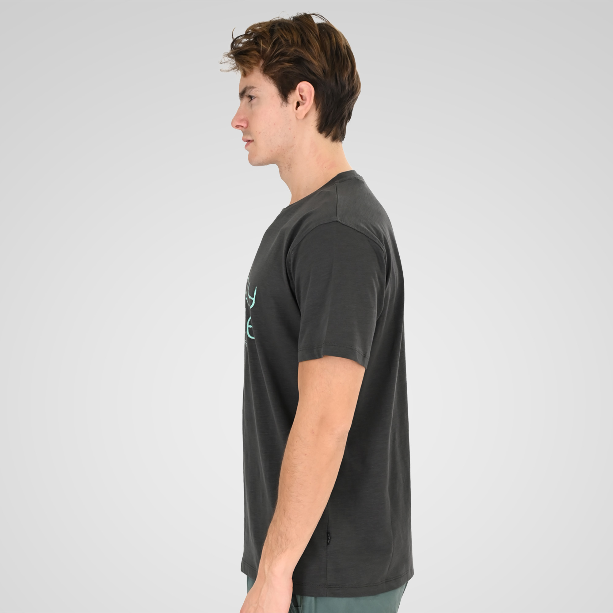 261TS-9142 FLAMA T-SHIRT WITH SINGLE PRESSED PRINT ANTHRACITE - Image 3