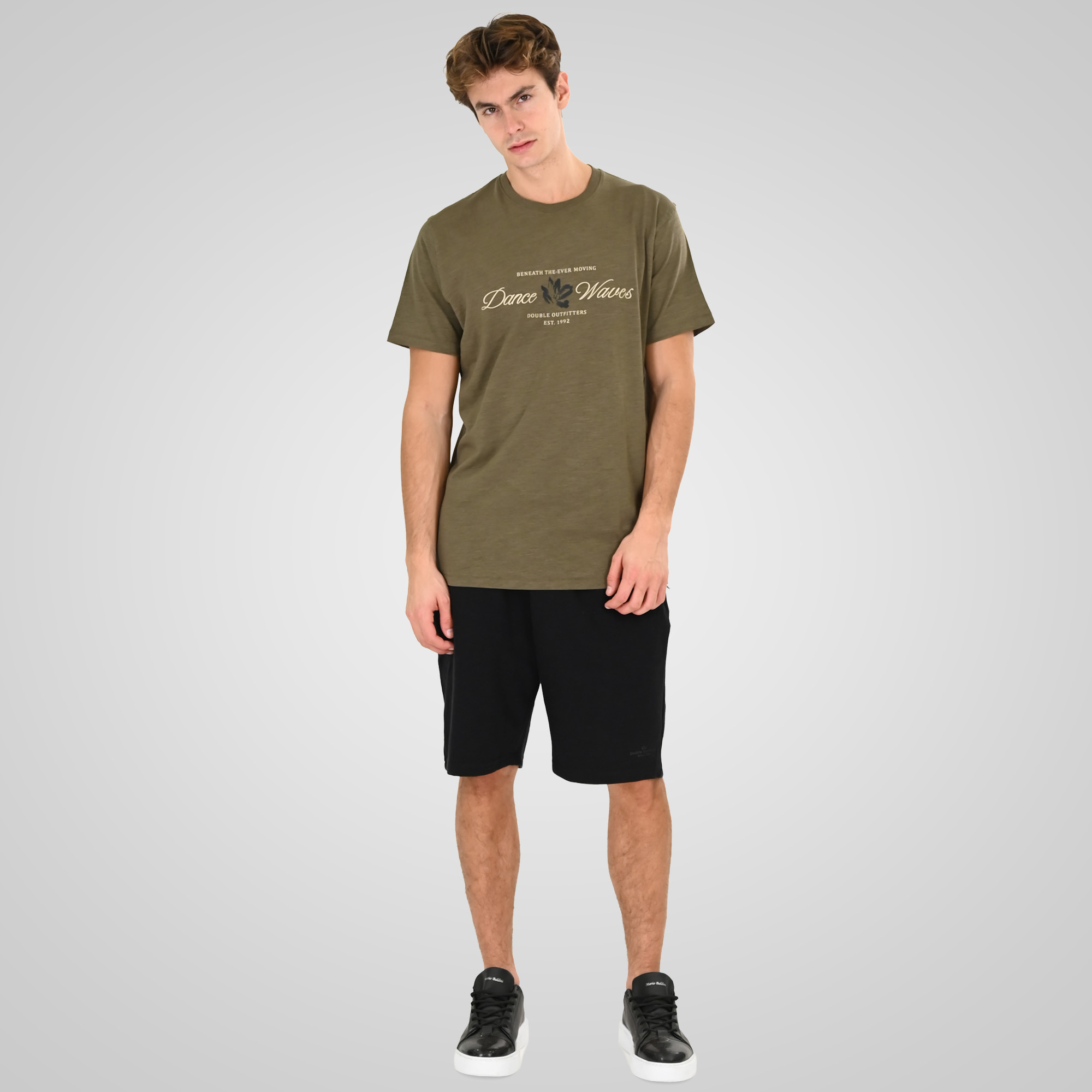 261TS-9144 FLAMA T-SHIRT WITH SINGLE PRESSED PRINT KHAKI - Image 2