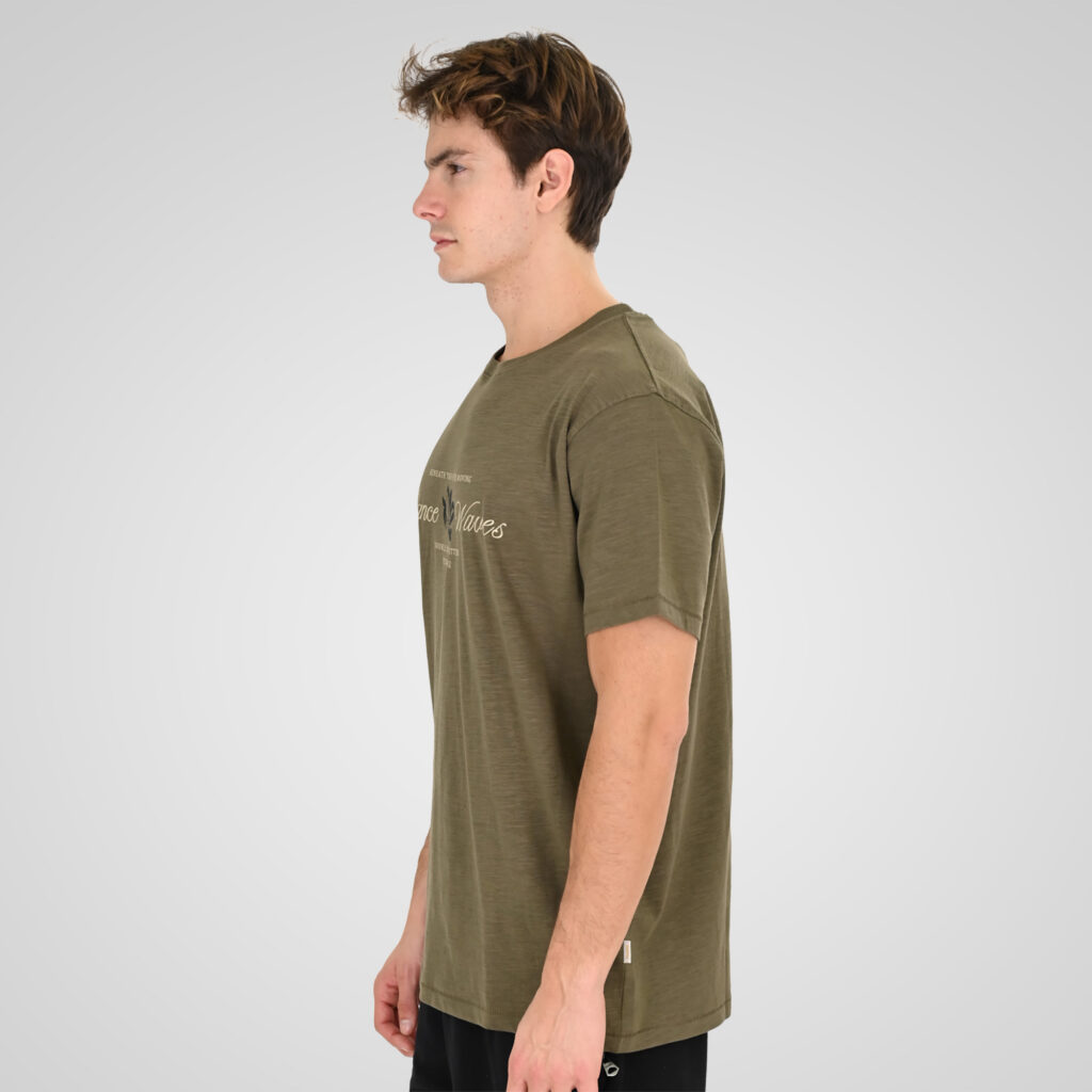261TS-9144 FLAMA T-SHIRT WITH SINGLE PRESSED PRINT KHAKI