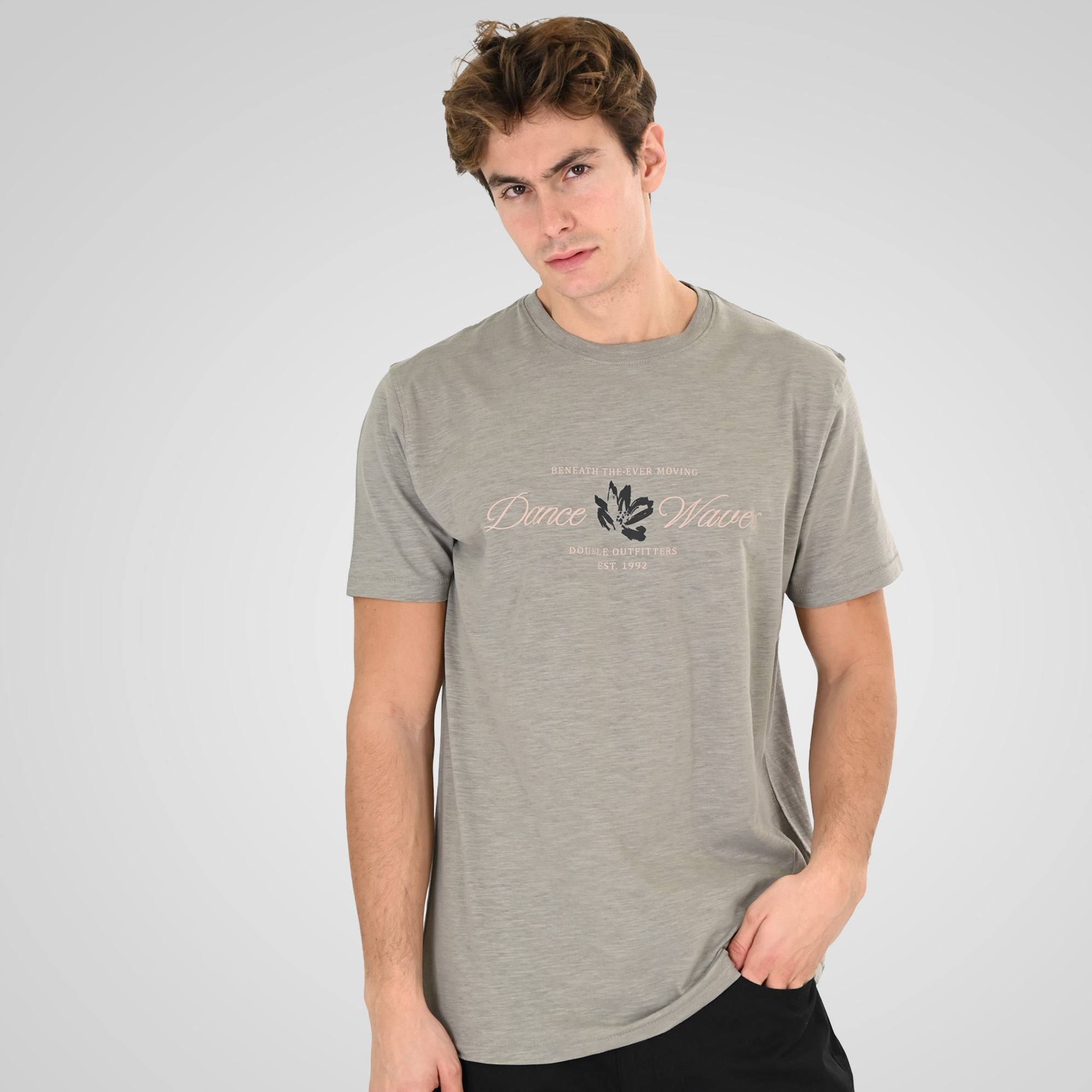 261TS-9144 FLAMA T-SHIRT WITH SINGLE PRESSED PRINT STONE - Image 1