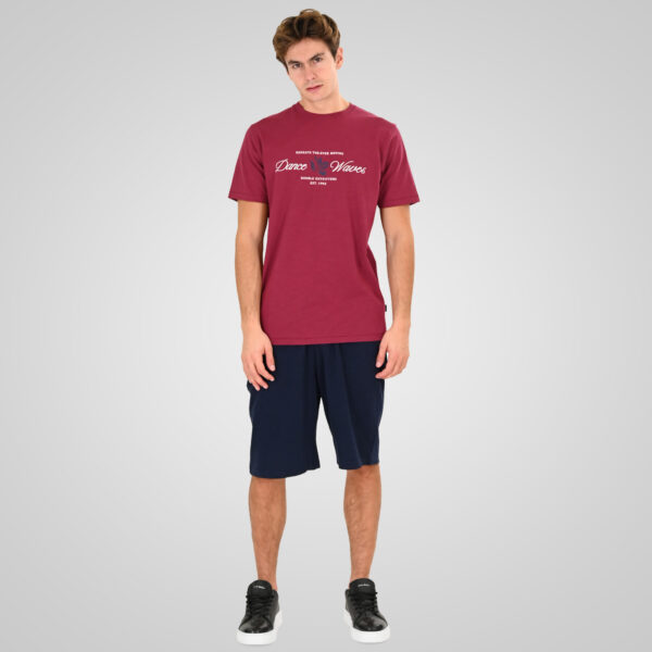 261TS-9144 FLAMA T-SHIRT WITH SINGLE PRESSED PRINT CRANBERRY