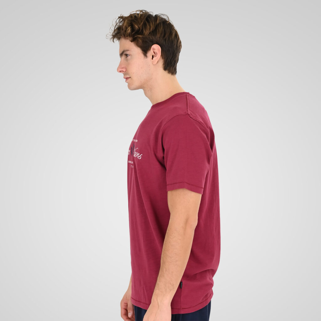 261TS-9144 FLAMA T-SHIRT WITH SINGLE PRESSED PRINT CRANBERRY