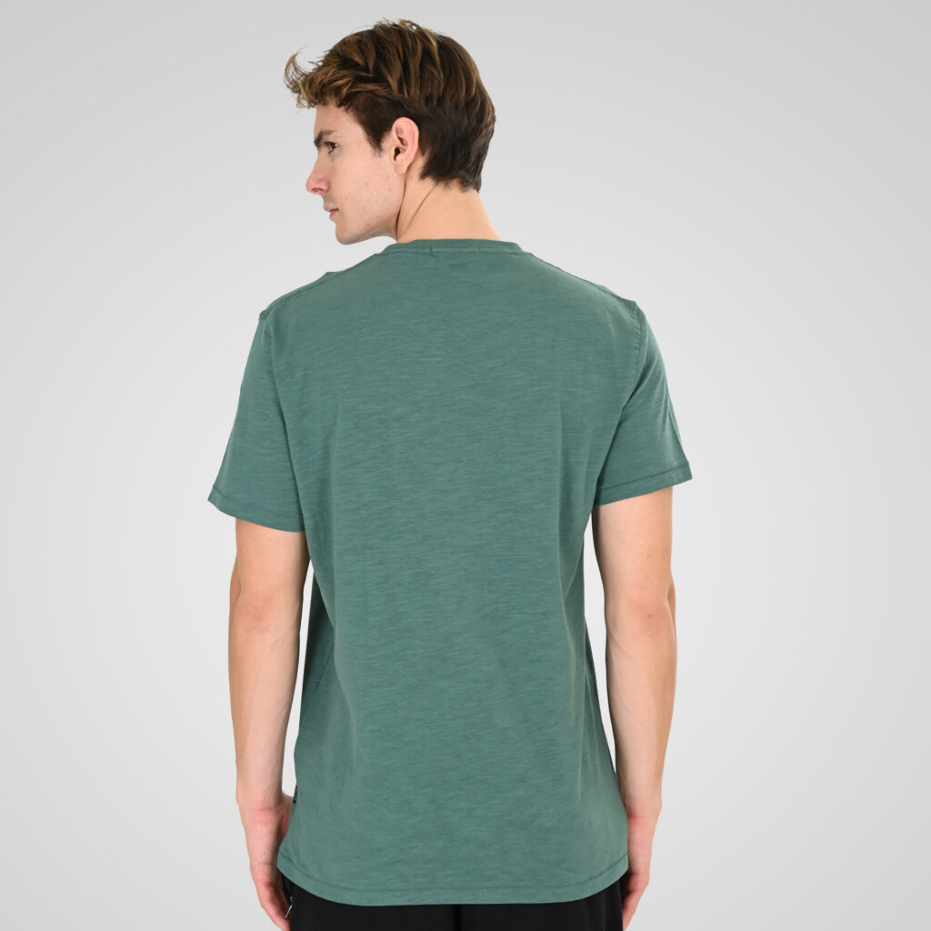 261TS-9144 FLAMA T-SHIRT WITH SINGLE PRESSED PRINT LEAF GREEN