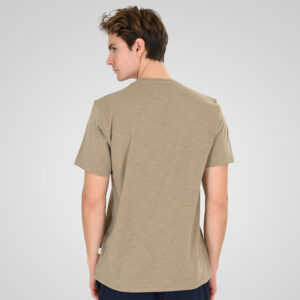 261TS-9145 FLAMA T-SHIRT WITH SINGLE PRESSED PRINT TAUPE - Image 4