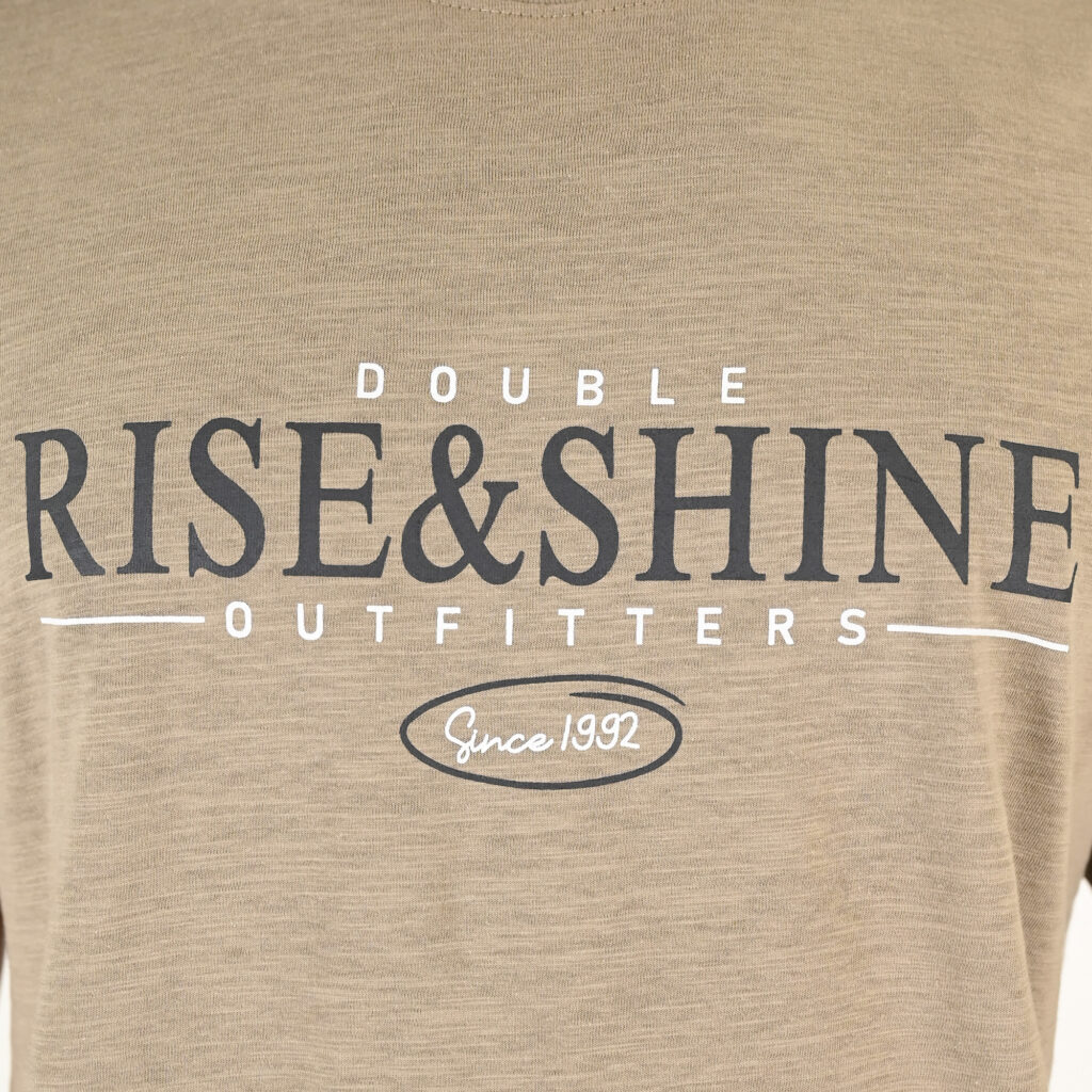261TS-9145 FLAMA T-SHIRT WITH SINGLE PRESSED PRINT TAUPE