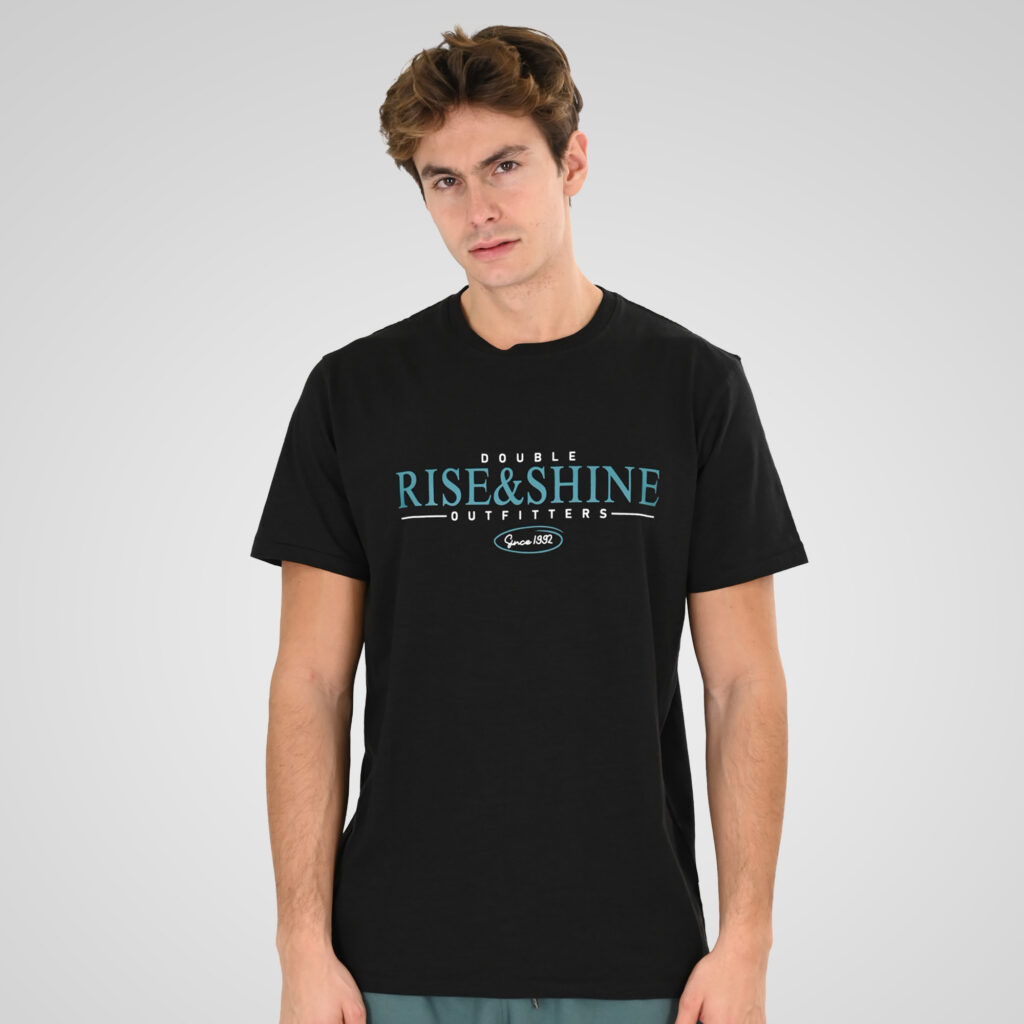 261TS-9145 FLAMA T-SHIRT WITH SINGLE PRESSED PRINT BLACK