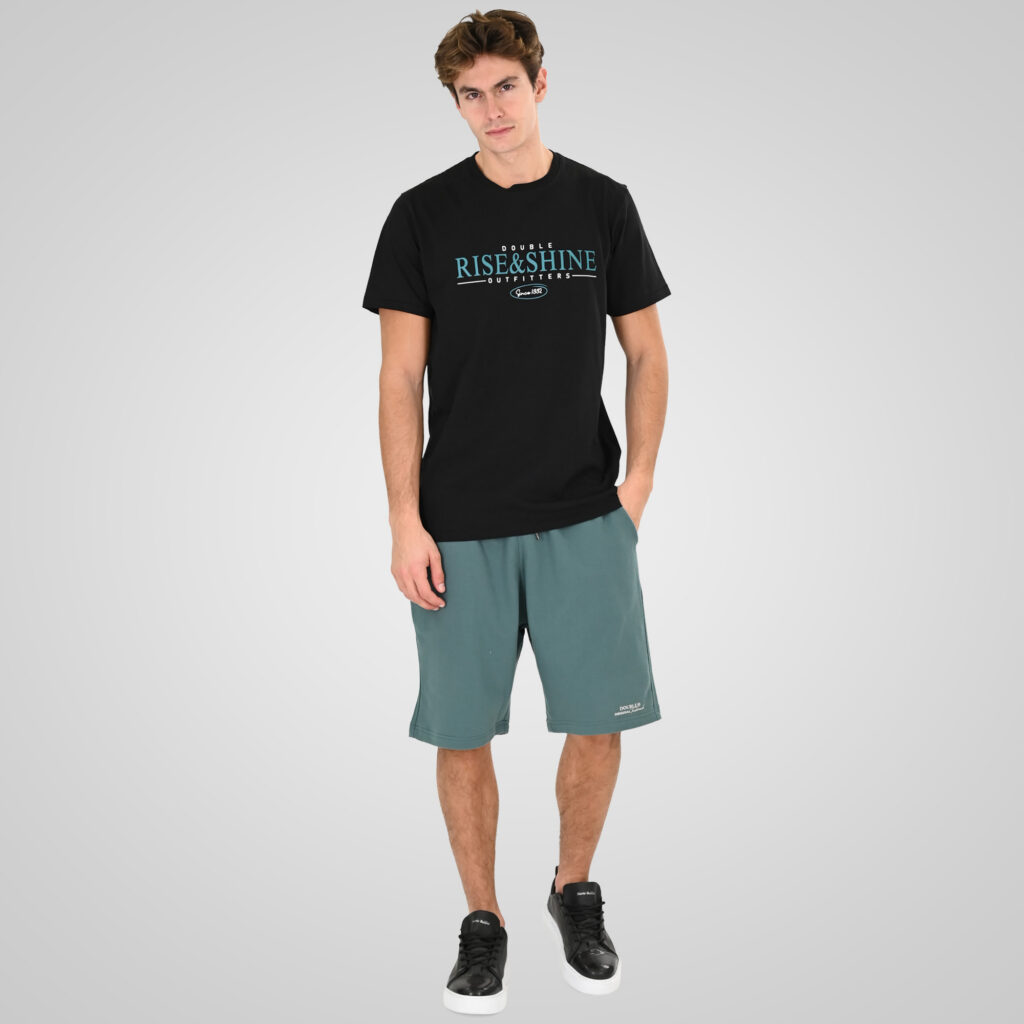 261TS-9145 FLAMA T-SHIRT WITH SINGLE PRESSED PRINT BLACK
