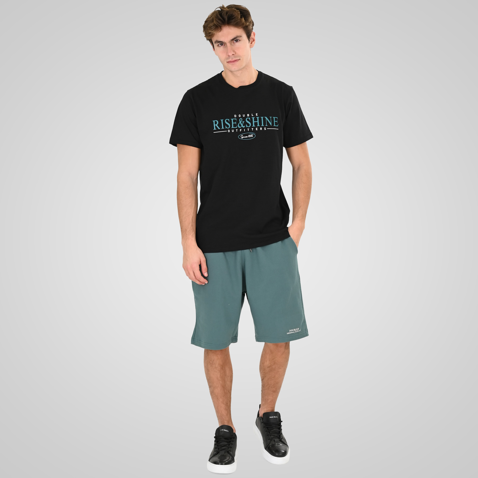 261TS-9145 FLAMA T-SHIRT WITH SINGLE PRESSED PRINT BLACK - Image 2