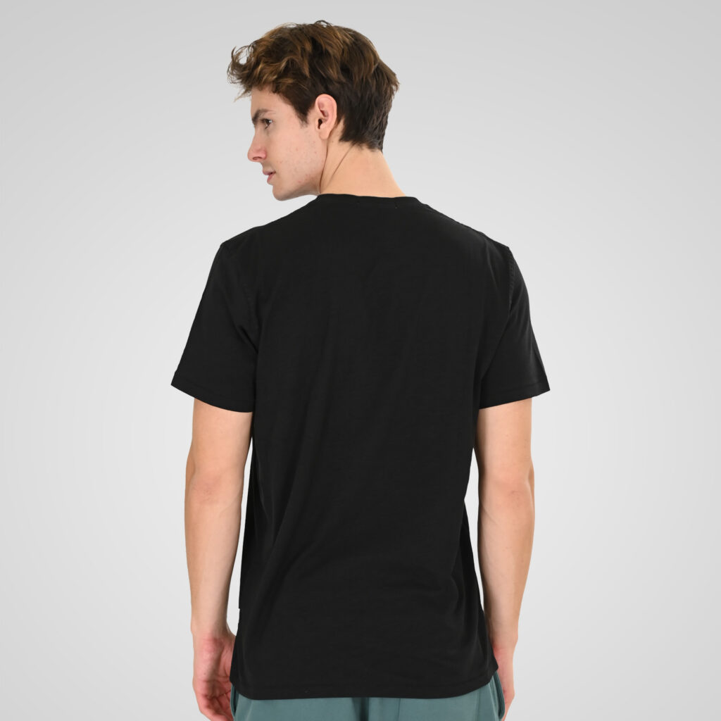 261TS-9145 FLAMA T-SHIRT WITH SINGLE PRESSED PRINT BLACK