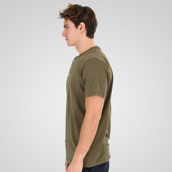 261TS-9146 FLAMA T-SHIRT HENLEY KHAKI