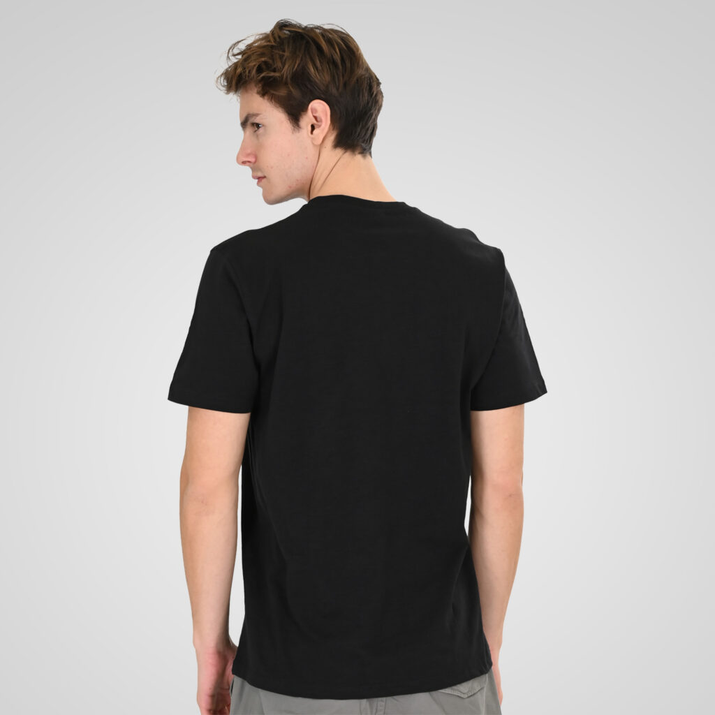 261TS-9146 FLAMA T-SHIRT HENLEY BLACK