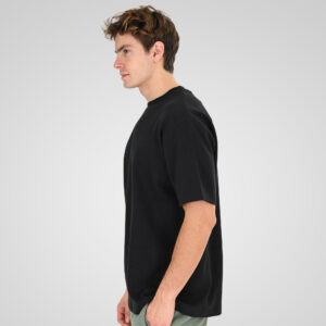 261TS-9151 T-SHIRTS WITH HIGH DENSITY PRINT IN SPECIAL FABRIC (WAFFLE FABRIC) (RELAXED FIT) BLACK - Image 3