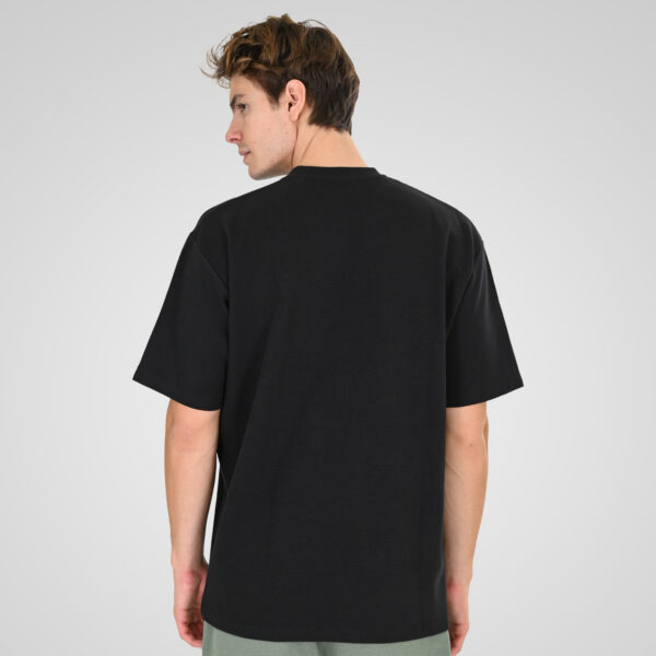 261TS-9151 T-SHIRTS WITH HIGH DENSITY PRINT IN SPECIAL FABRIC (WAFFLE FABRIC) (RELAXED FIT) BLACK