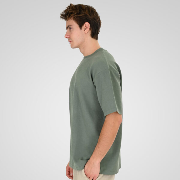 261TS-9151 T-SHIRTS WITH HIGH DENSITY PRINT IN SPECIAL FABRIC (WAFFLE FABRIC) (RELAXED FIT) SAGE GREEN