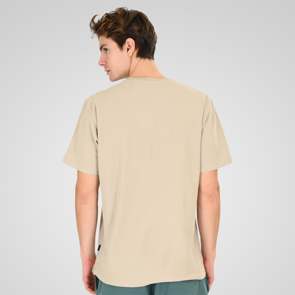 261TS-9152 T-SHIRT WITH THIN HIGH DENSITY PRINT IN SPECIAL FABRIC (PIQUE FABRIC) CREAM
