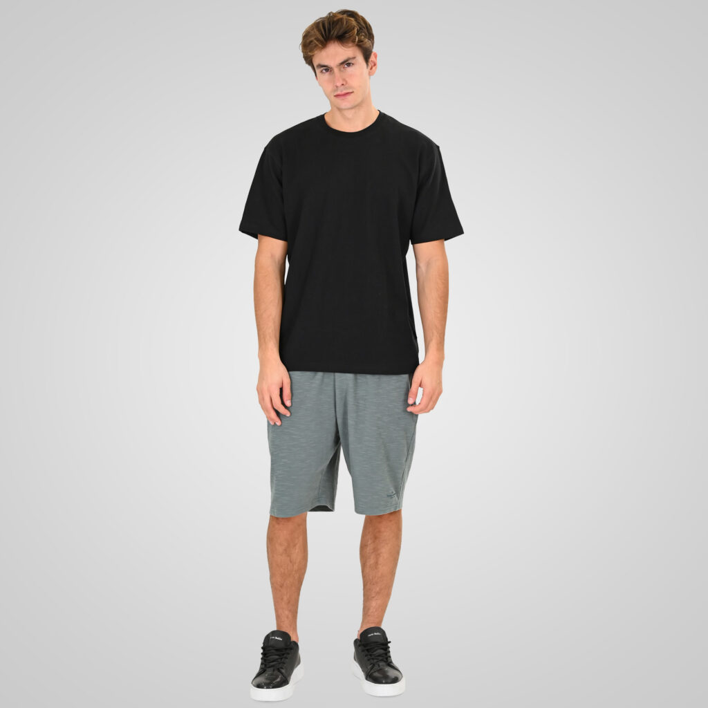 261TS-9152 T-SHIRT WITH THIN HIGH DENSITY PRINT IN SPECIAL FABRIC (PIQUE FABRIC) BLACK