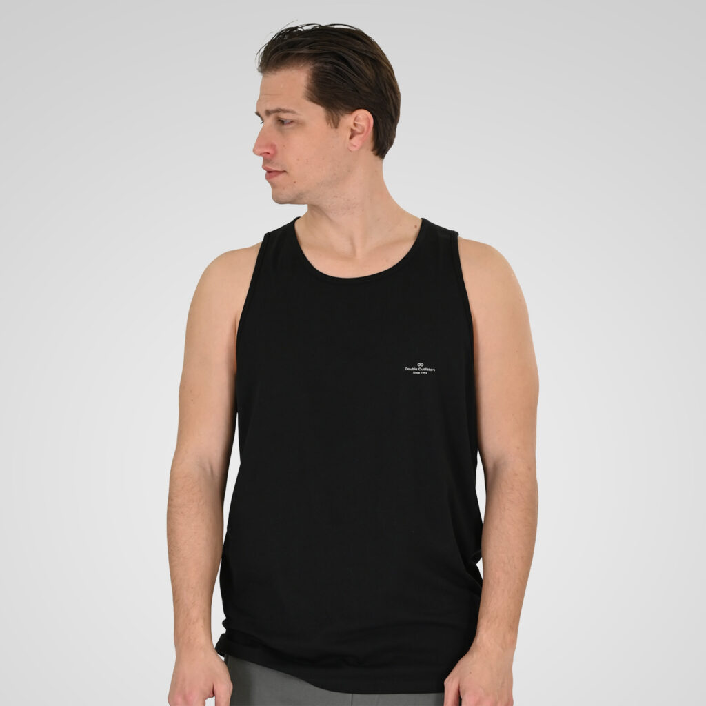 261TSL-9134 SLEEVELESS T-SHIRT WITH HIGH DENSITY PRINT BLACK