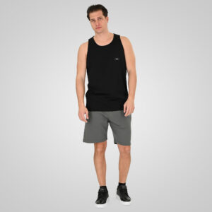 261TSL-9134 SLEEVELESS T-SHIRT WITH HIGH DENSITY PRINT BLACK