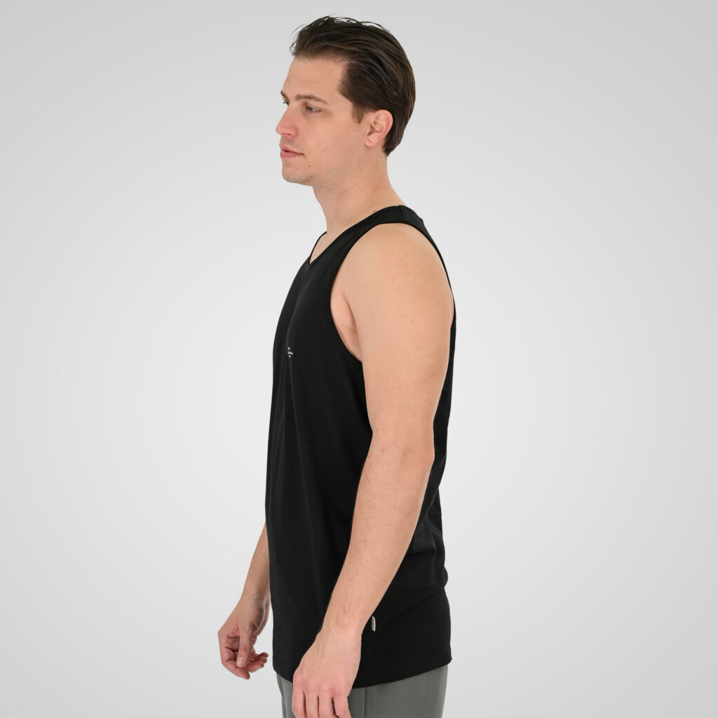 261TSL-9134 SLEEVELESS T-SHIRT WITH HIGH DENSITY PRINT BLACK