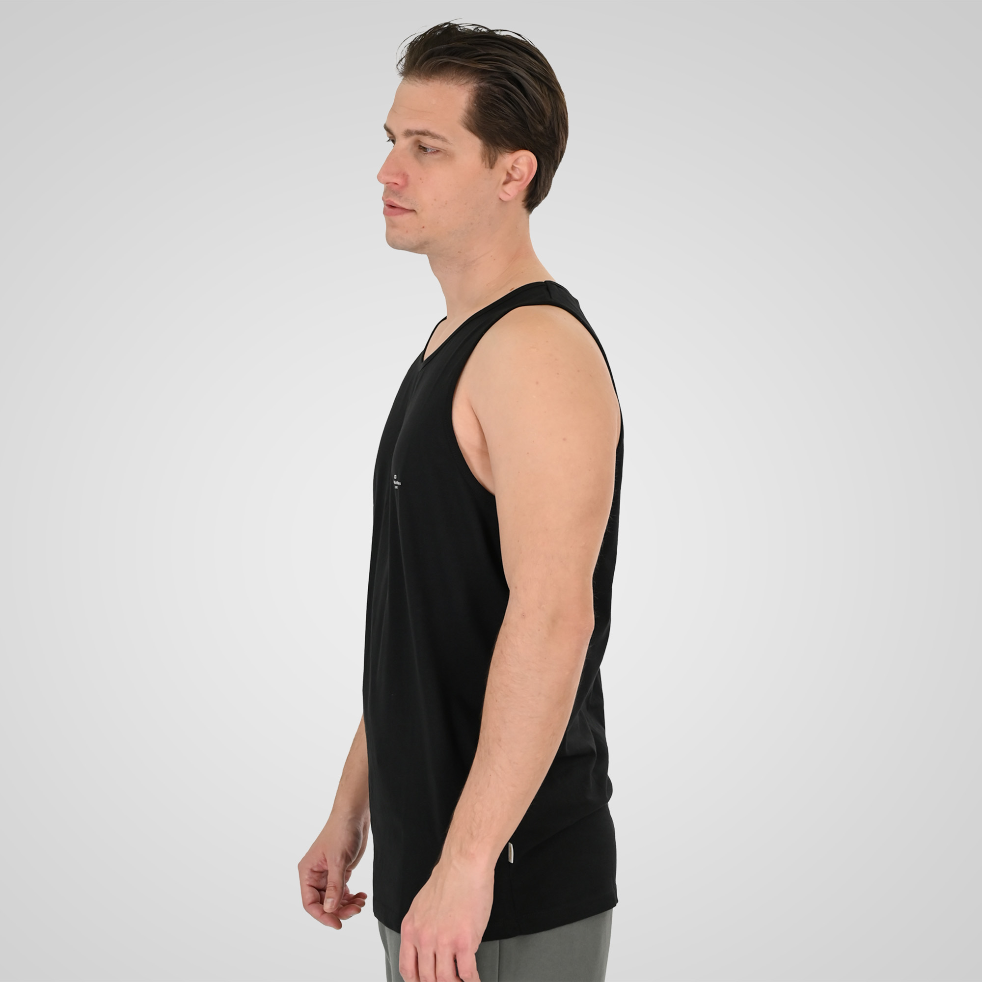 261TSL-9134 SLEEVELESS T-SHIRT WITH HIGH DENSITY PRINT BLACK - Image 3